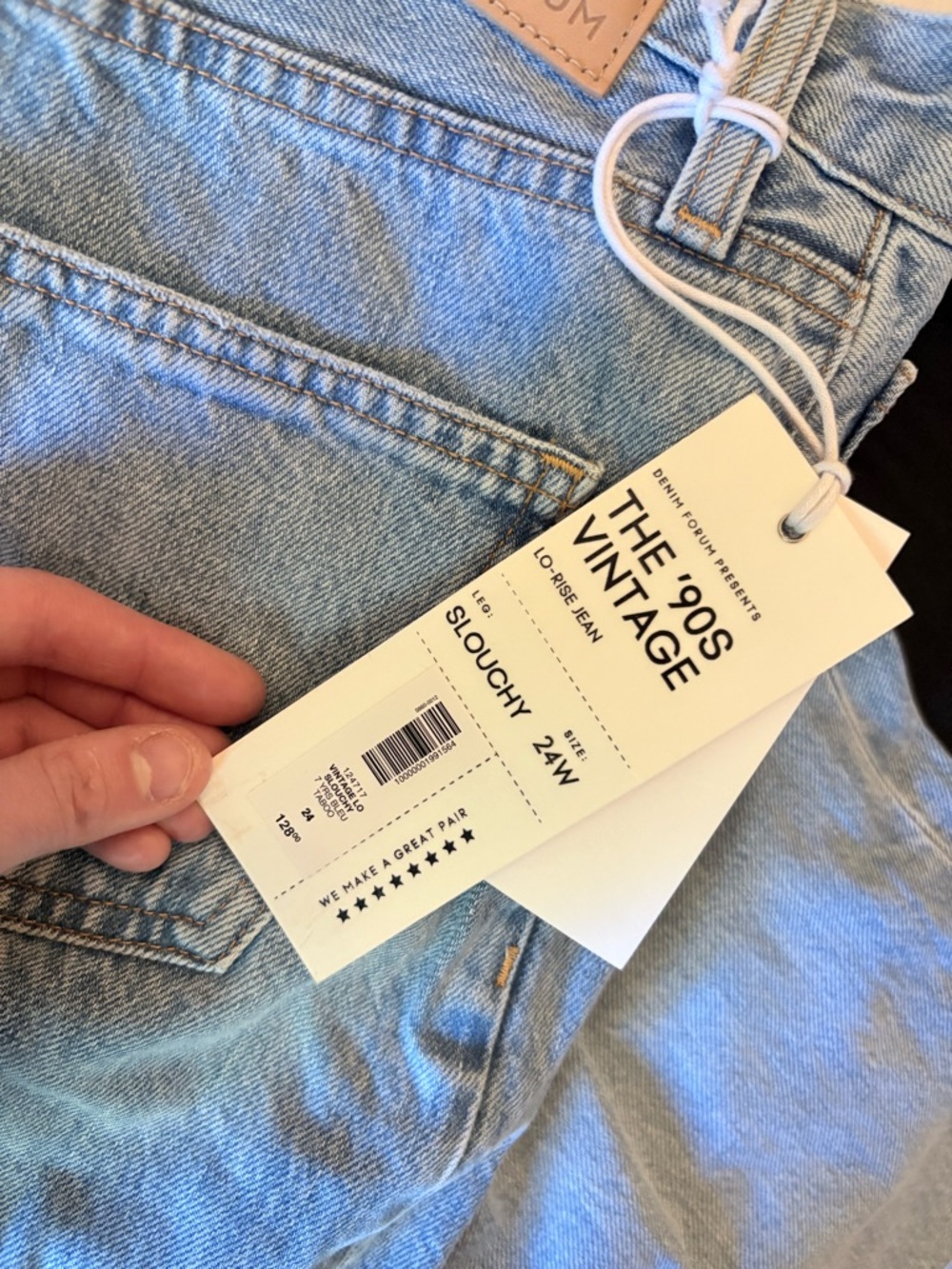 Denim Forum Light Blue Boyfriend Slouchy Jeans